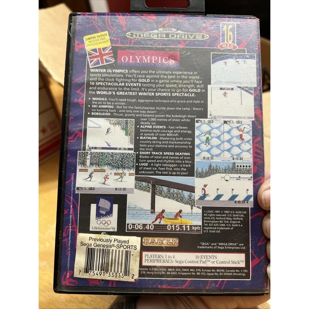 Winter Olympics: Lillehammer 94 (Sega Mega Drive/Genesis FAST SHIPPING